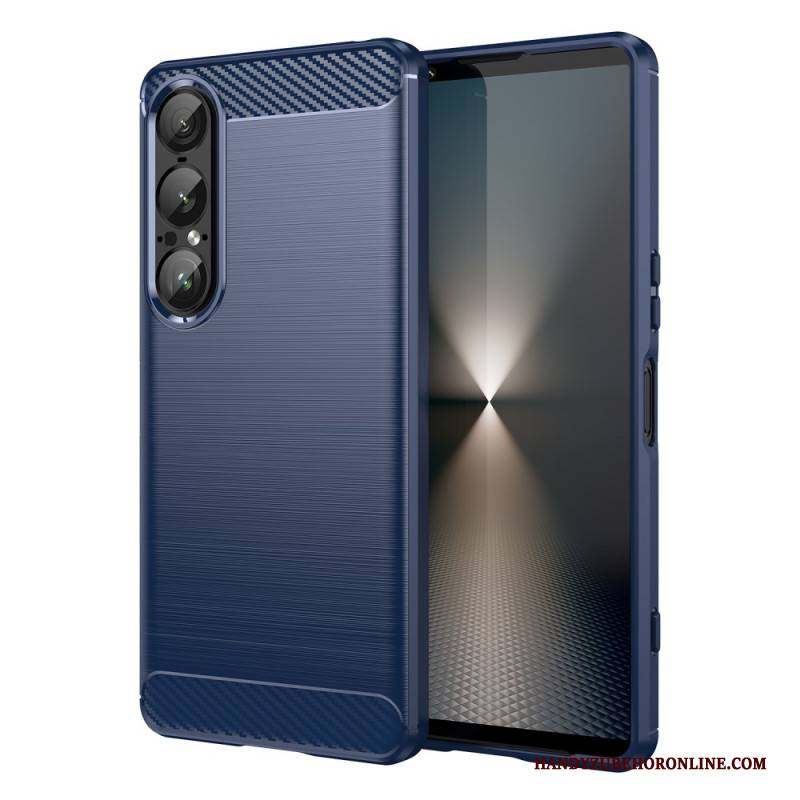 Hülle Sony Xperia 1 Vii Gebürstete Kohlefaser