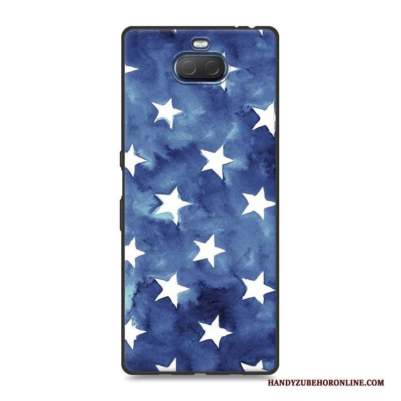 Hülle Sony Xperia 10 Schutz Handyhüllen Blau, Case Sony Xperia 10 Taschen Landschaft