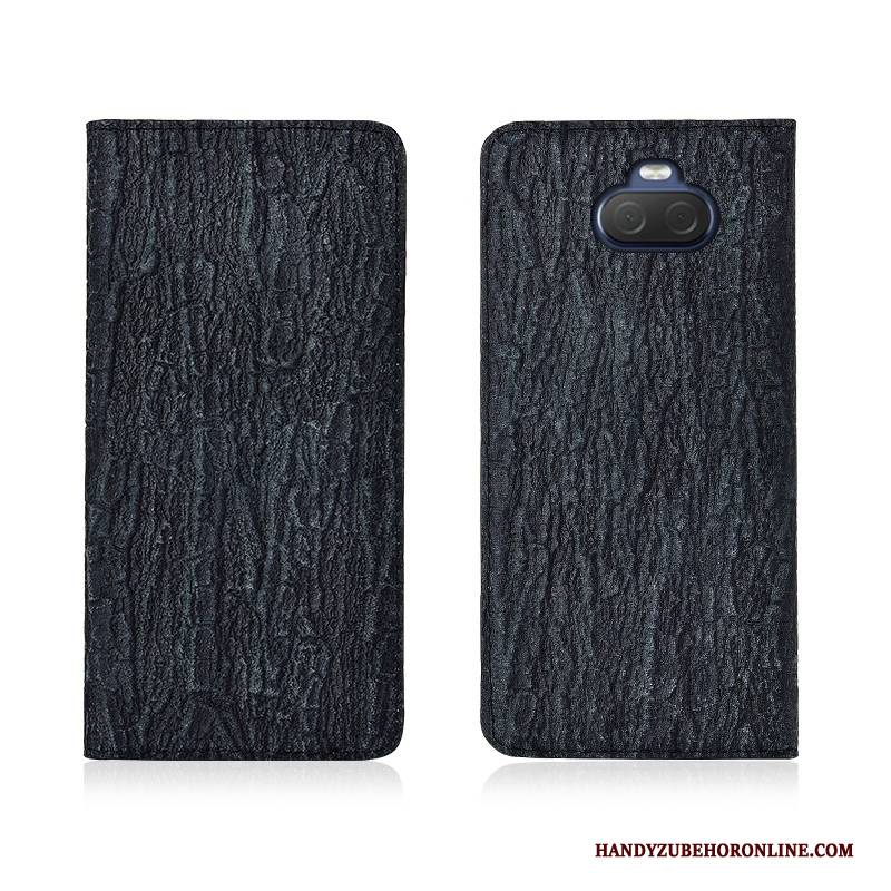 Hülle Sony Xperia 10 Schutz Nubuck Handyhüllen, Case Sony Xperia 10 Lederhülle Neu Rot