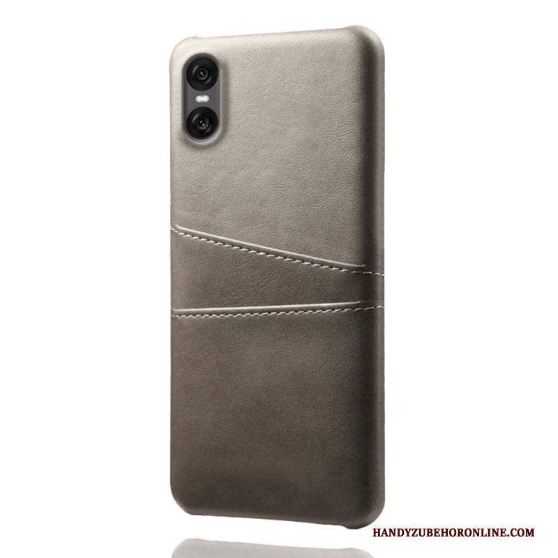 Hülle Sony Xperia 10 Vii Kartenetui In Lederoptik