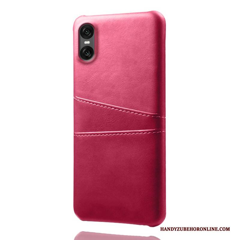 Hülle Sony Xperia 10 Vii Kartenetui In Lederoptik