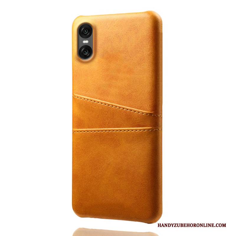 Hülle Sony Xperia 10 Vii Kartenetui In Lederoptik