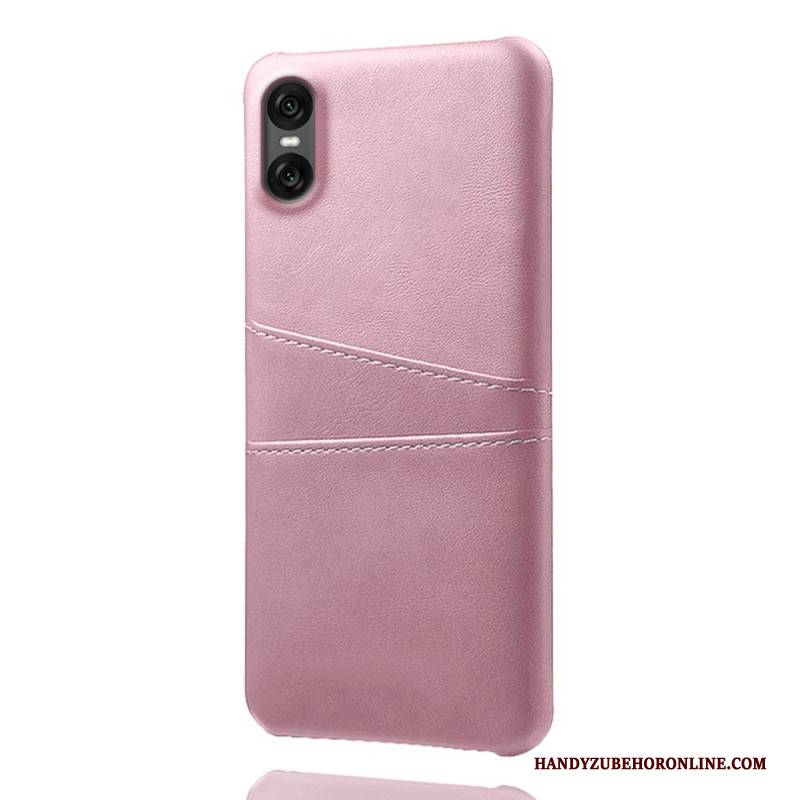 Hülle Sony Xperia 10 Vii Kartenetui In Lederoptik