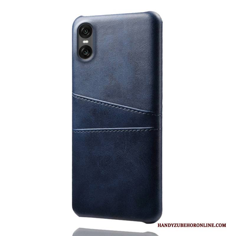 Hülle Sony Xperia 10 Vii Kartenetui In Lederoptik