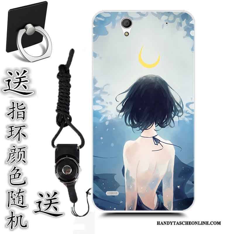 Hülle Sony Xperia C4 Schutz Persönlichkeit Blau, Case Sony Xperia C4 Weiche Trend Anti-sturz