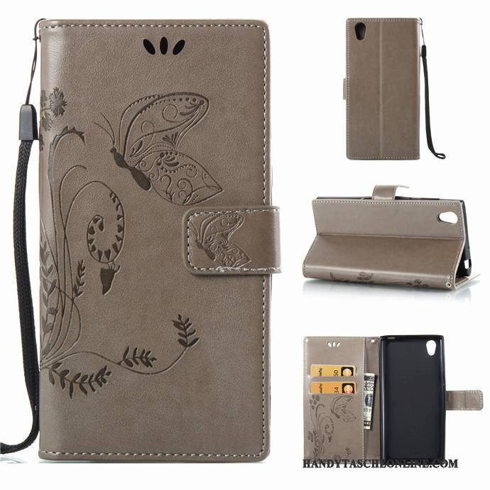 Hülle Sony Xperia L1 Silikon Rot Hängende Verzierungen, Case Sony Xperia L1 Folio Handyhüllen