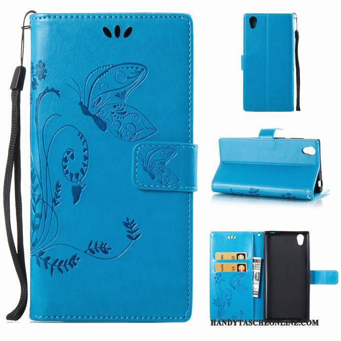 Hülle Sony Xperia L1 Silikon Rot Hängende Verzierungen, Case Sony Xperia L1 Folio Handyhüllen