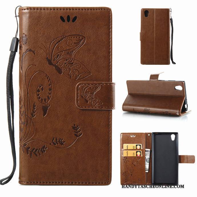 Hülle Sony Xperia L1 Silikon Rot Hängende Verzierungen, Case Sony Xperia L1 Folio Handyhüllen