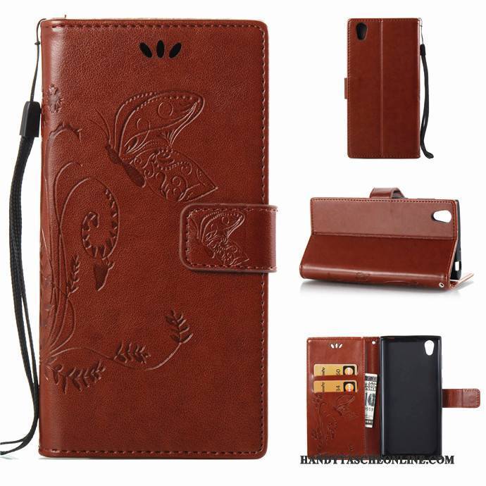 Hülle Sony Xperia L1 Silikon Rot Hängende Verzierungen, Case Sony Xperia L1 Folio Handyhüllen