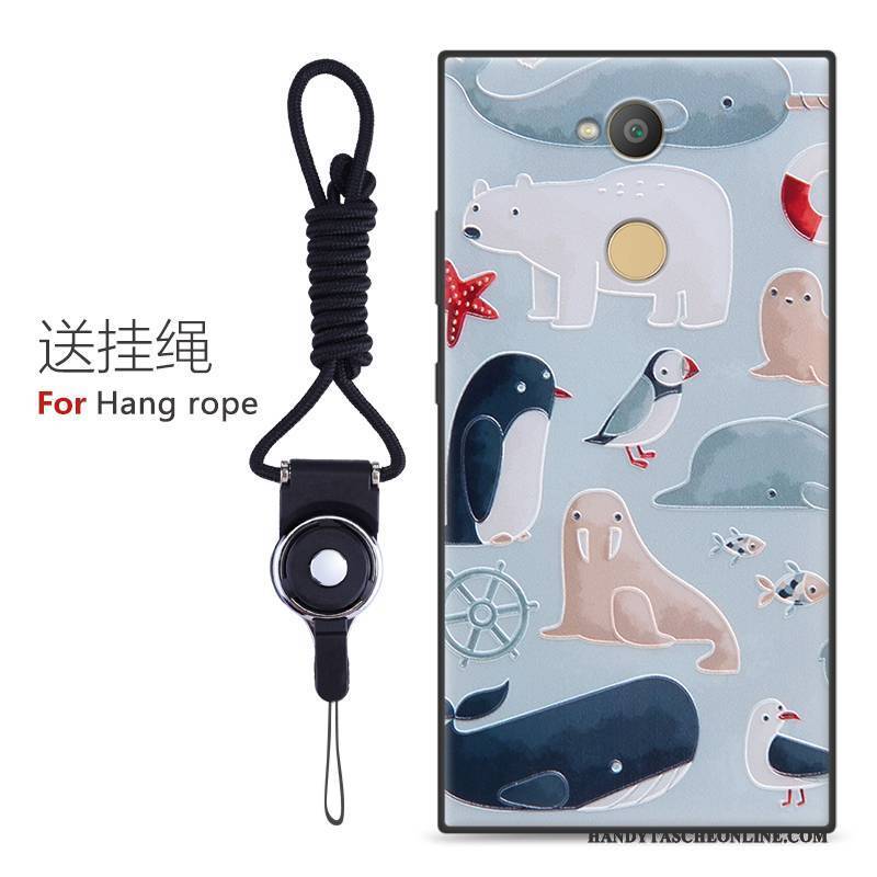 Hülle Sony Xperia L2 Karikatur Anti-sturz Handyhüllen, Case Sony Xperia L2 Schutz Nubuck