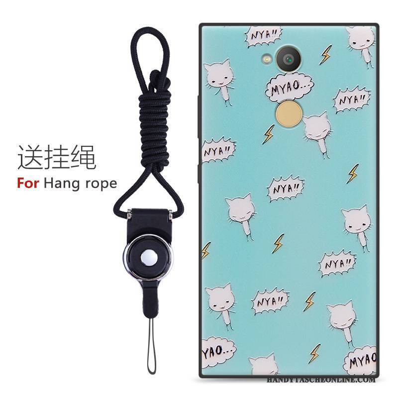 Hülle Sony Xperia L2 Karikatur Anti-sturz Handyhüllen, Case Sony Xperia L2 Schutz Nubuck