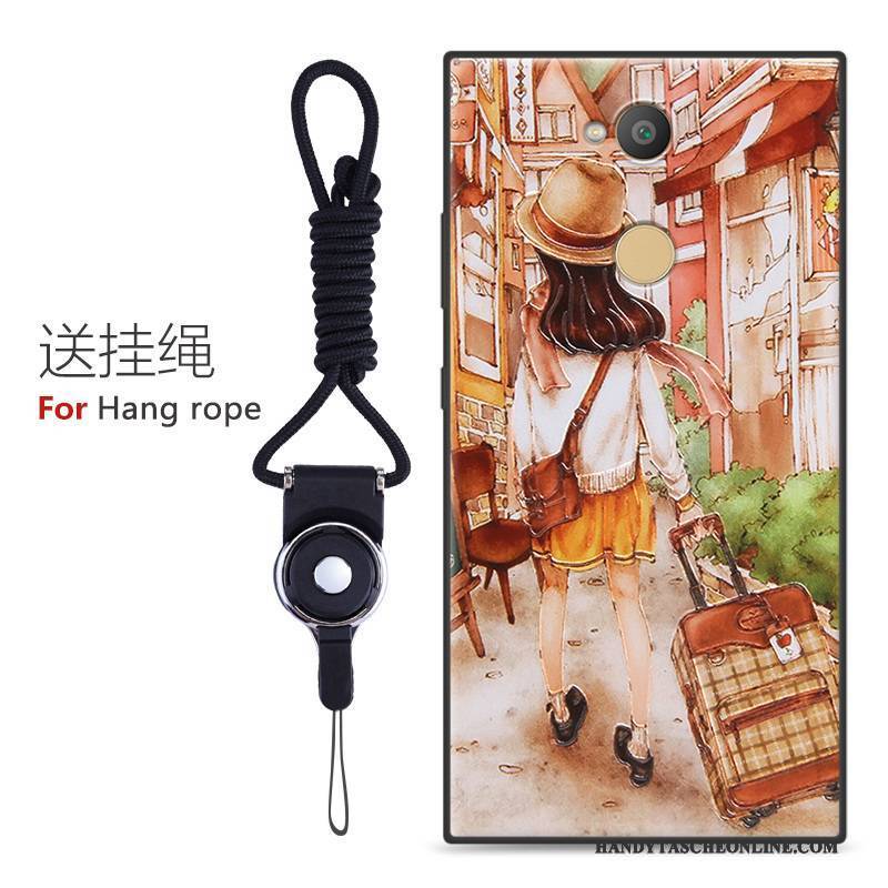 Hülle Sony Xperia L2 Karikatur Anti-sturz Handyhüllen, Case Sony Xperia L2 Schutz Nubuck