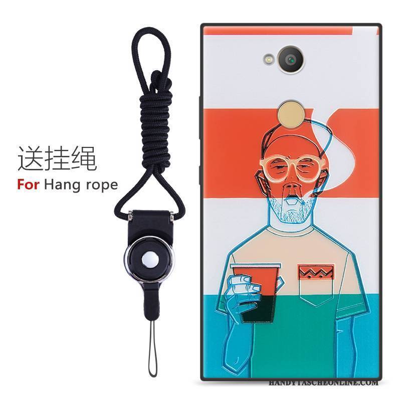 Hülle Sony Xperia L2 Karikatur Anti-sturz Handyhüllen, Case Sony Xperia L2 Schutz Nubuck