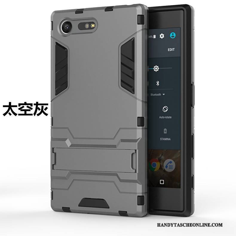 Hülle Sony Xperia X Compact Silikon Handyhüllen Schwer, Case Sony Xperia X Compact Schutz Gold Anti-sturz