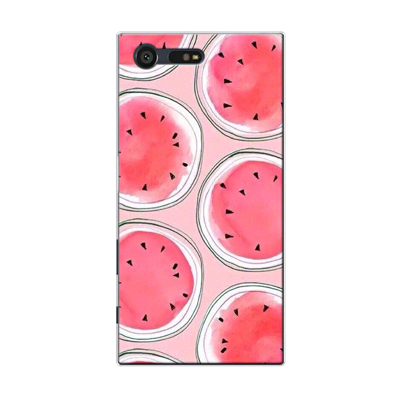 Hülle Sony Xperia X Compact Taschen Wassermelone Frucht, Case Sony Xperia X Compact Silikon Grün Frisch