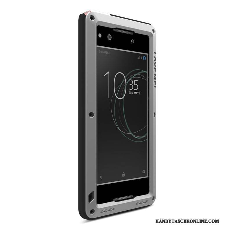 Hülle Sony Xperia Xa1 Metall Anti-sturz Blau, Case Sony Xperia Xa1 Schutz Drei Verteidigungen Handyhüllen
