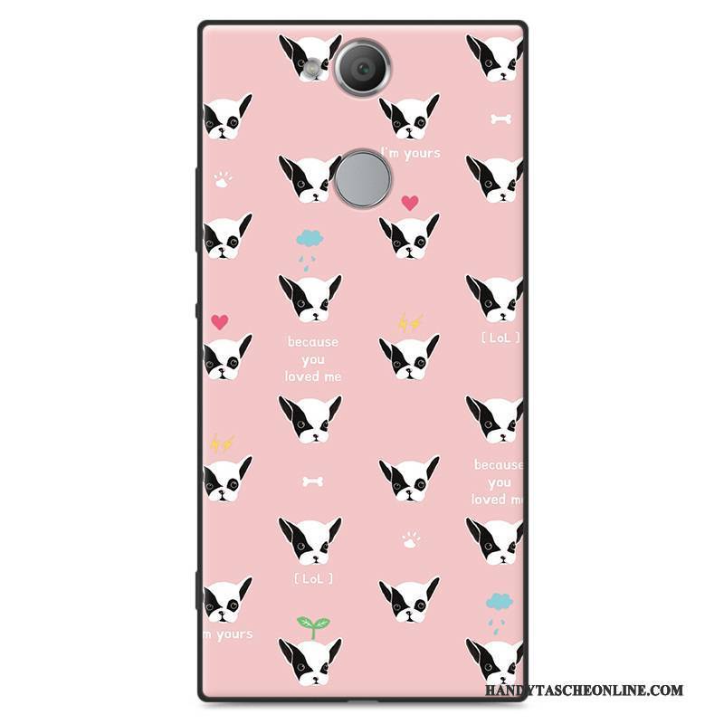 Hülle Sony Xperia Xa2 Karikatur Handyhüllen Anti-sturz, Case Sony Xperia Xa2 Silikon Grün Nubuck