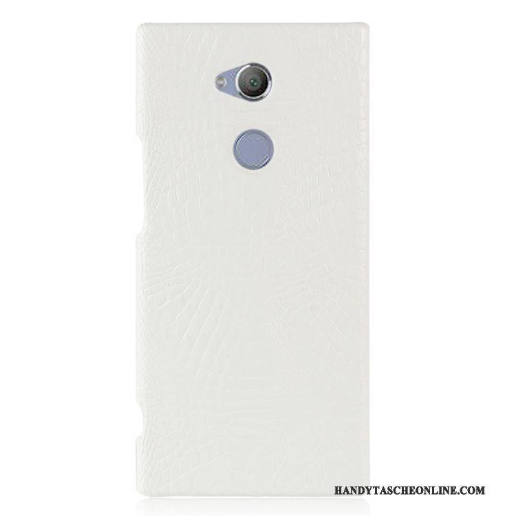 Hülle Sony Xperia Xa2 Ultra Retro Schwer Blau, Case Sony Xperia Xa2 Ultra Schutz Krokodilmuster Handyhüllen