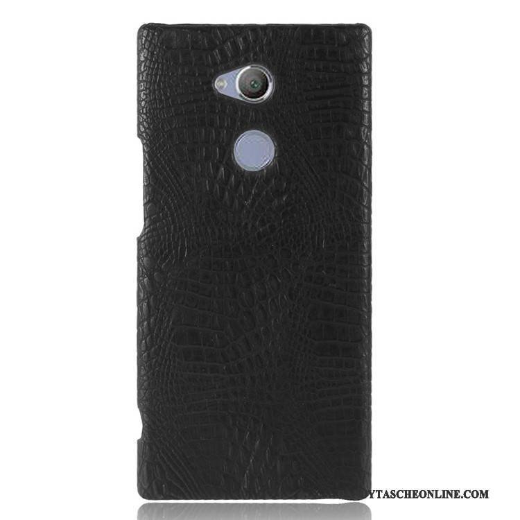 Hülle Sony Xperia Xa2 Ultra Retro Schwer Blau, Case Sony Xperia Xa2 Ultra Schutz Krokodilmuster Handyhüllen