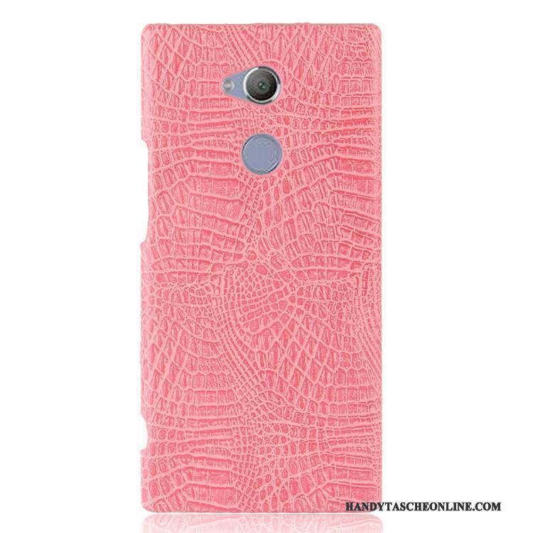 Hülle Sony Xperia Xa2 Ultra Retro Schwer Blau, Case Sony Xperia Xa2 Ultra Schutz Krokodilmuster Handyhüllen