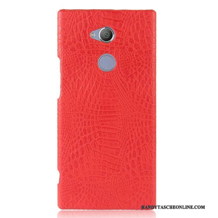 Hülle Sony Xperia Xa2 Ultra Retro Schwer Blau, Case Sony Xperia Xa2 Ultra Schutz Krokodilmuster Handyhüllen
