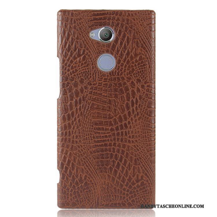 Hülle Sony Xperia Xa2 Ultra Retro Schwer Blau, Case Sony Xperia Xa2 Ultra Schutz Krokodilmuster Handyhüllen