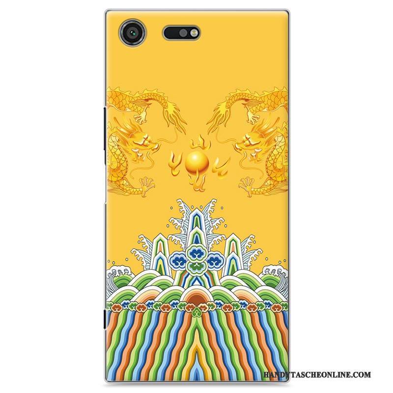 Hülle Sony Xperia Xz Premium Gemalt Gelb Liebhaber, Case Sony Xperia Xz Premium Schutz Persönlichkeit Handyhüllen