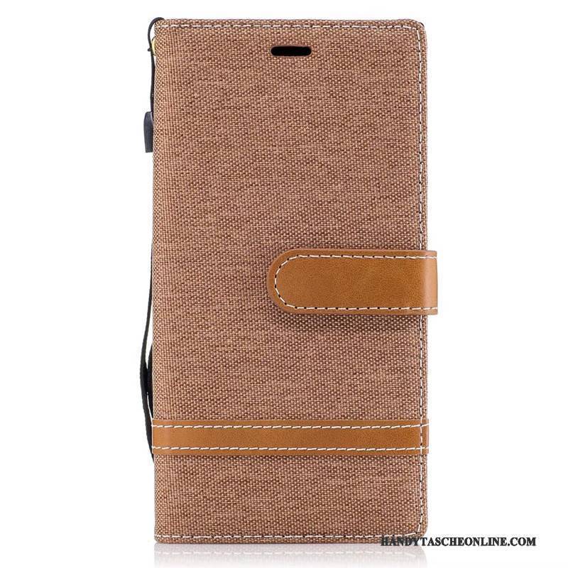 Hülle Sony Xperia Xz Schutz Denim Lila, Case Sony Xperia Xz Geldbörse