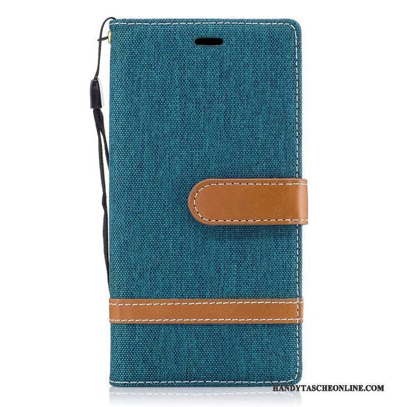 Hülle Sony Xperia Xz Schutz Denim Lila, Case Sony Xperia Xz Geldbörse
