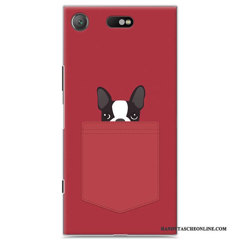 Hülle Sony Xperia Xz1 Compact Karikatur Handyhüllen Rosa, Case Sony Xperia Xz1 Compact Schwer Anti-sturz