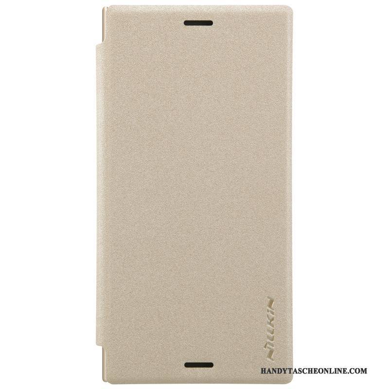 Hülle Sony Xperia Xz1 Compact Lederhülle Handyhüllen Dunkel, Case Sony Xperia Xz1 Compact Folio Gold Grau