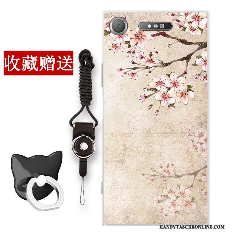 Hülle Sony Xperia Xz1 Compact Weiche Handyhüllen Wind, Case Sony Xperia Xz1 Compact Schutz Blau Kunst