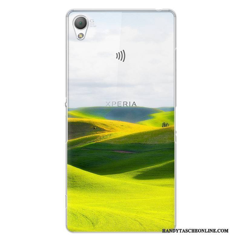 Hülle Sony Xperia Z3 Karikatur Blau Transparent, Case Sony Xperia Z3 Schutz Handyhüllen Dünne