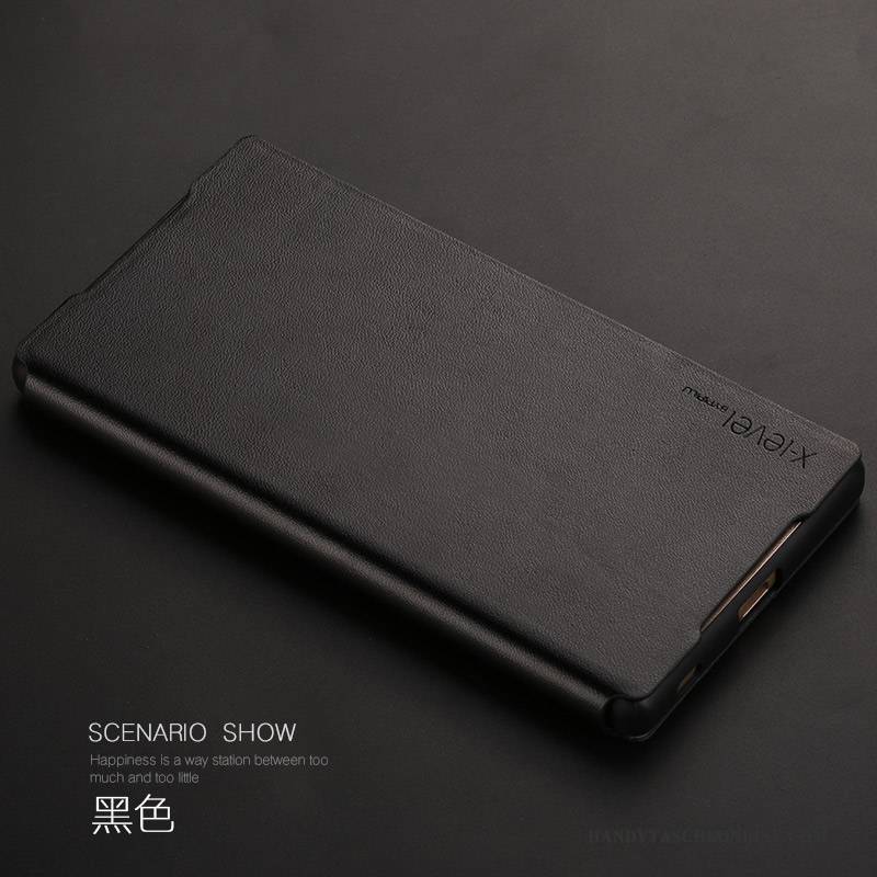 Hülle Sony Xperia Z5 Schutz Handyhüllen Gold, Case Sony Xperia Z5 Lederhülle Schlank Anti-sturz