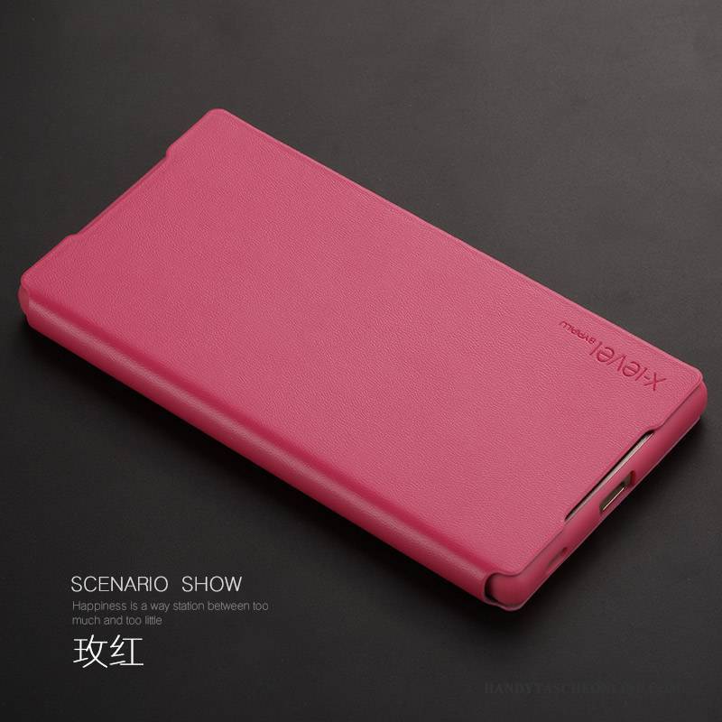 Hülle Sony Xperia Z5 Schutz Handyhüllen Gold, Case Sony Xperia Z5 Lederhülle Schlank Anti-sturz