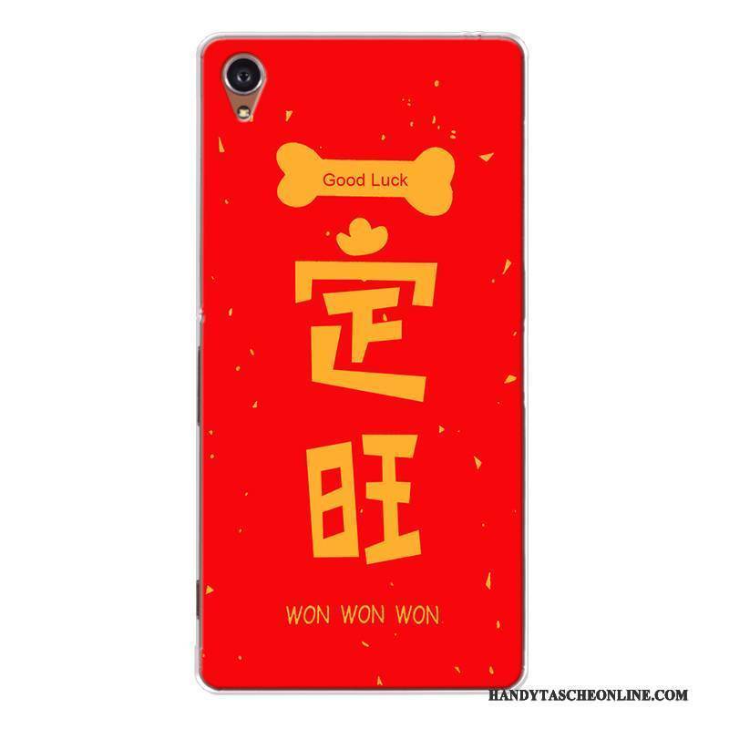 Hülle Sony Xperia Z5 Weiche Reichtum Anti-sturz, Case Sony Xperia Z5 Karikatur Rot Handyhüllen