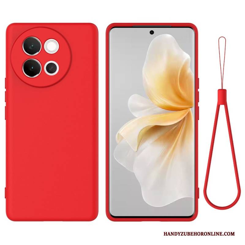 Hülle Vivo V40 Lite 5g Handyhülle Flüssigsilikon Mit Tragegurt