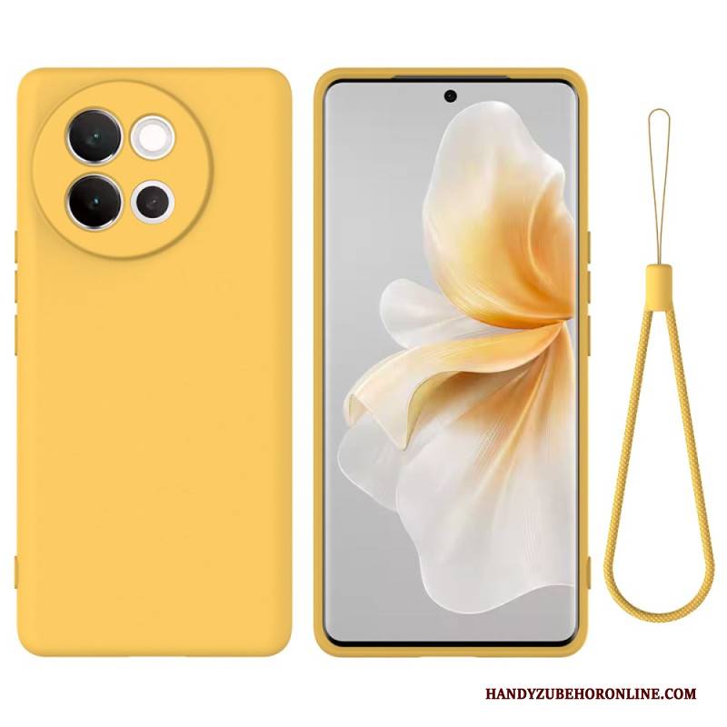Hülle Vivo V40 Lite 5g Handyhülle Flüssigsilikon Mit Tragegurt