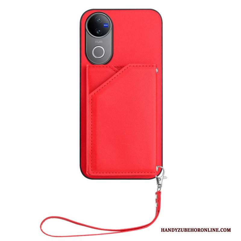 Hülle Vivo V50 5g Handyhülle Kartenhalter Und Lanyard
