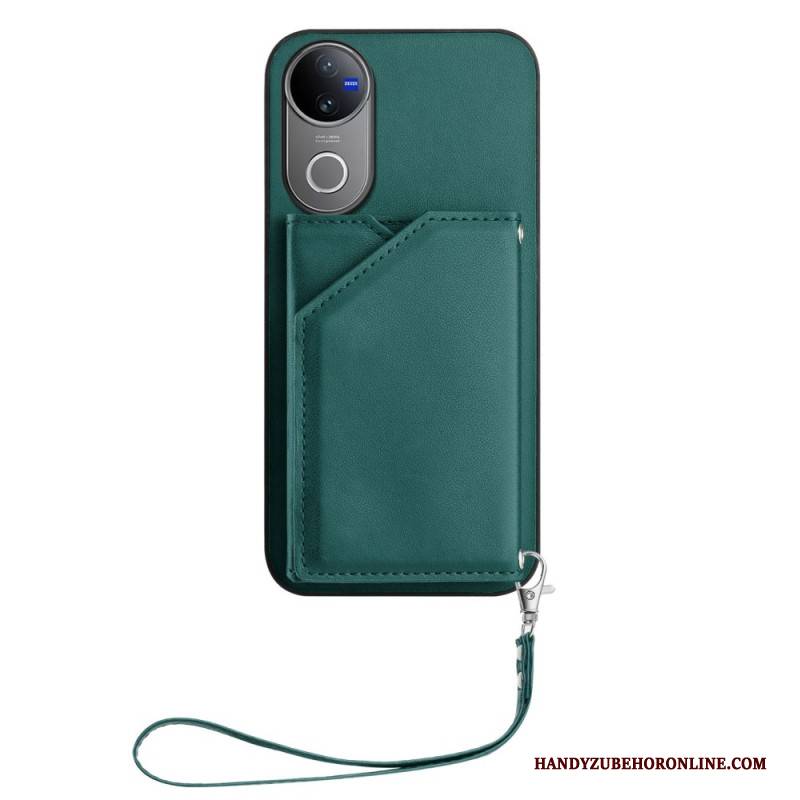 Hülle Vivo V50 5g Handyhülle Kartenhalter Und Lanyard
