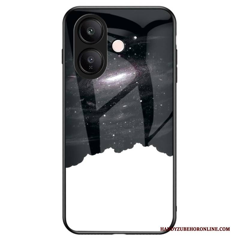 Hülle Vivo V60 Lite Handyhülle Himmelblaues Gehärtetes Glas