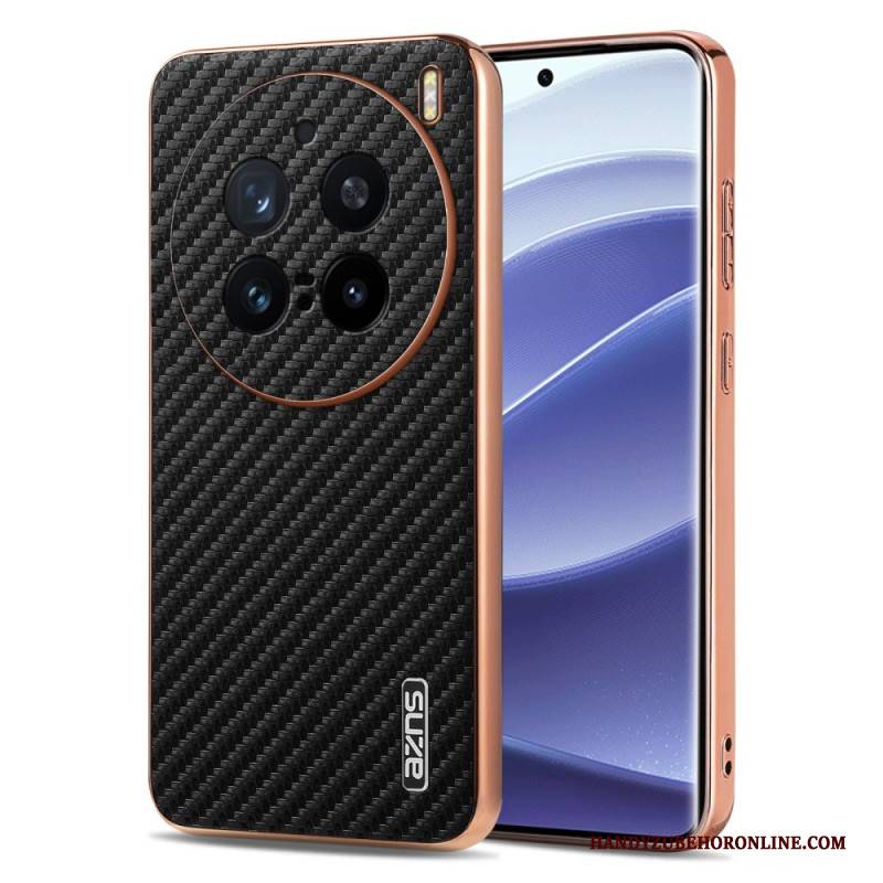 Hülle Vivo X200 Pro Handyhülle Geldbörse Mit Reißverschluss Aus Kohlefaser