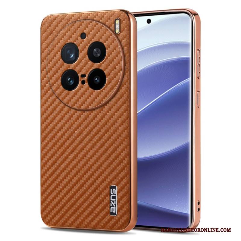 Hülle Vivo X200 Pro Handyhülle Geldbörse Mit Reißverschluss Aus Kohlefaser