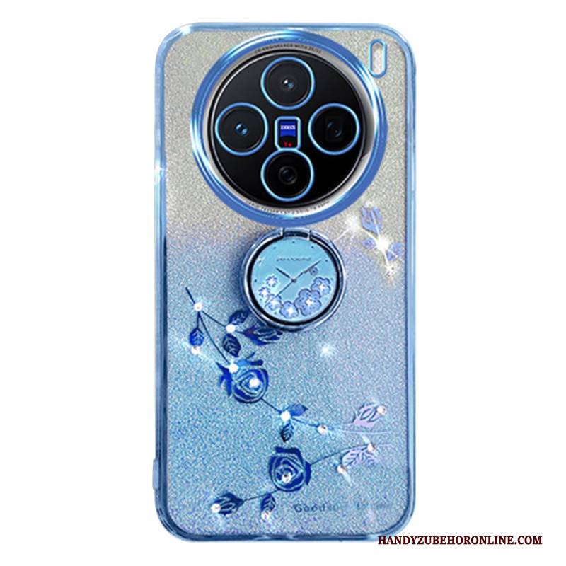 Hülle Vivo X200 Pro Handyhülle Ständer Mit Blumen Und Strasssteinen (kadem)