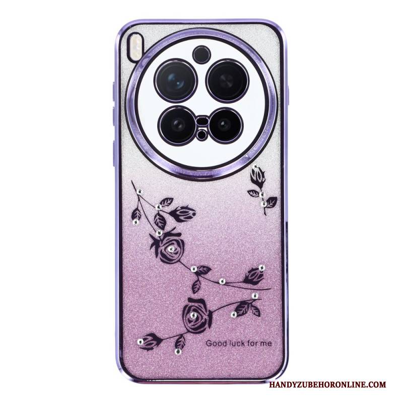 Hülle Vivo X300 Pro Handyhülle Blumen Und Strasssteine