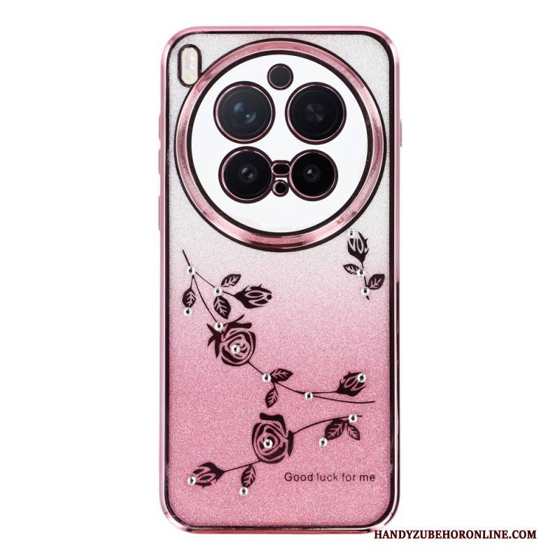 Hülle Vivo X300 Pro Handyhülle Blumen Und Strasssteine