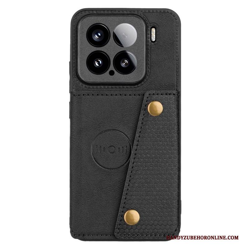 Hülle Xiaomi 15 Kartenhalter Und Ständer In Lederoptik