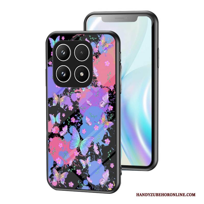 Hülle Xiaomi 17 Gehärtetes Glas Mit Schmetterlingsmuster
