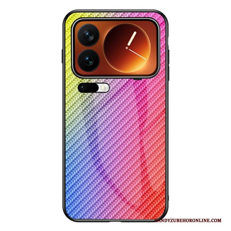 Hülle Xiaomi 17 Pro Max Handyhülle Gehärtetes Glas Mit Carbonfaser-optik