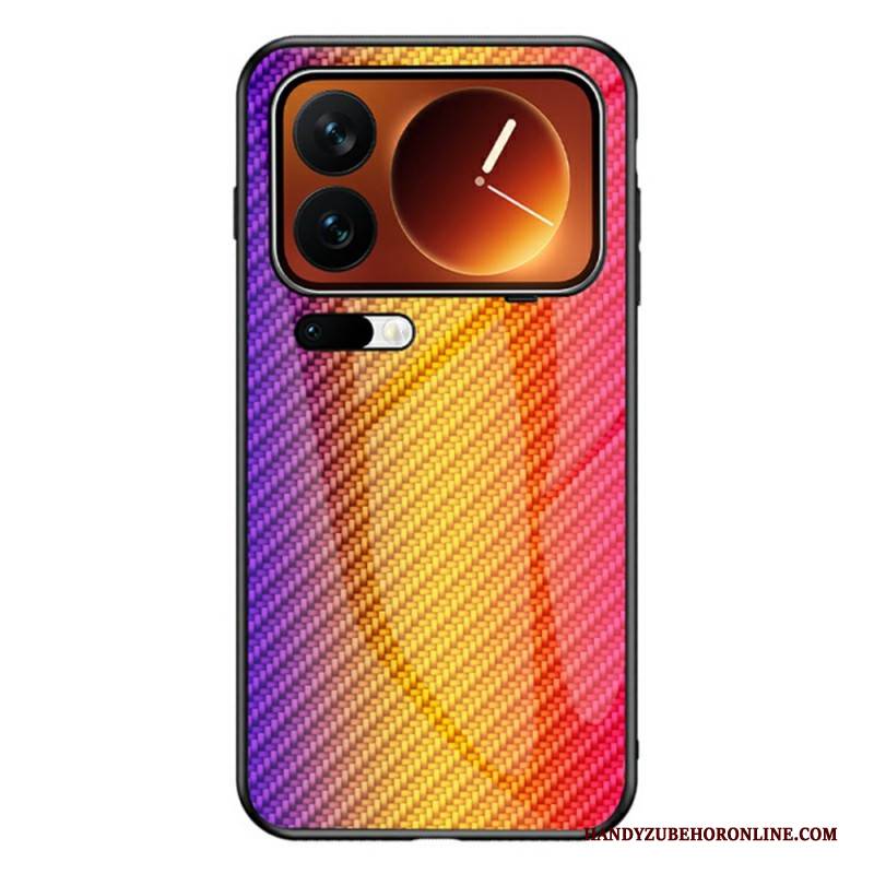 Hülle Xiaomi 17 Pro Max Handyhülle Gehärtetes Glas Mit Carbonfaser-optik